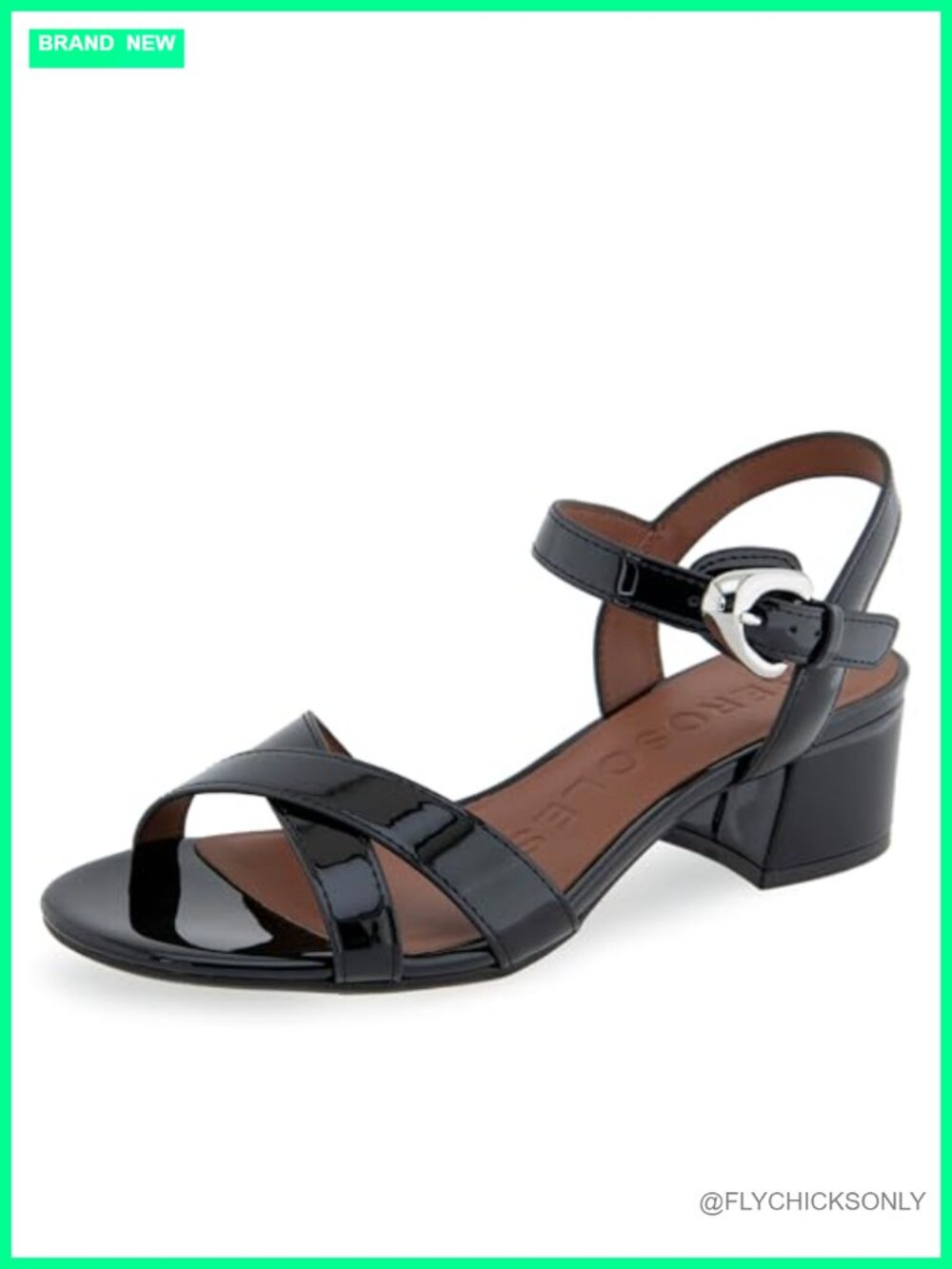 Aerosoles Cinzia Women's Block Heel Sandals Faux Leather Ankle Strap Open Toe